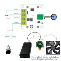 Fan Hızı ve Lamba Parlaklığı Ayarlama Elektrik Devresi - Öğrenci Deney Seti