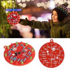DC 3V LED Işıklı Yılbaşı Ağacı Dekorasyon NE555 Hobi Devresi DIY Lehimleme Kiti - Demonte(Montesiz)