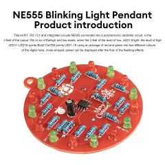 DC 3V LED Işıklı Yılbaşı Ağacı Dekorasyon NE555 Hobi Devresi DIY Lehimleme Kiti - Demonte(Montesiz)
