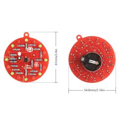 DC 3V LED Işıklı Yılbaşı Ağacı Dekorasyon NE555 Hobi Devresi DIY Lehimleme Kiti - Demonte(Montesiz)