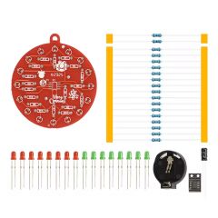 DC 3V LED Işıklı Yılbaşı Ağacı Dekorasyon NE555 Hobi Devresi DIY Lehimleme Kiti - Demonte(Montesiz)