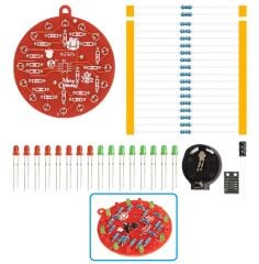 DC 3V LED Işıklı Yılbaşı Ağacı Dekorasyon SMD NE555 Hobi Devresi DIY Lehimleme Kiti Demonte(Montesiz)