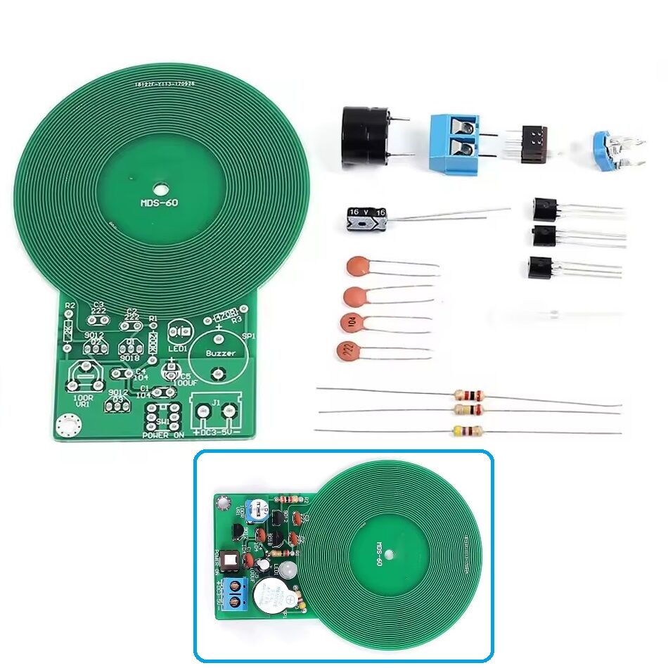 DC 3-5V Metal Dedektör 60mm Temassız Sensör Hobi Devresi DIY Lehimleme Kiti - Demonte(Montesiz)
