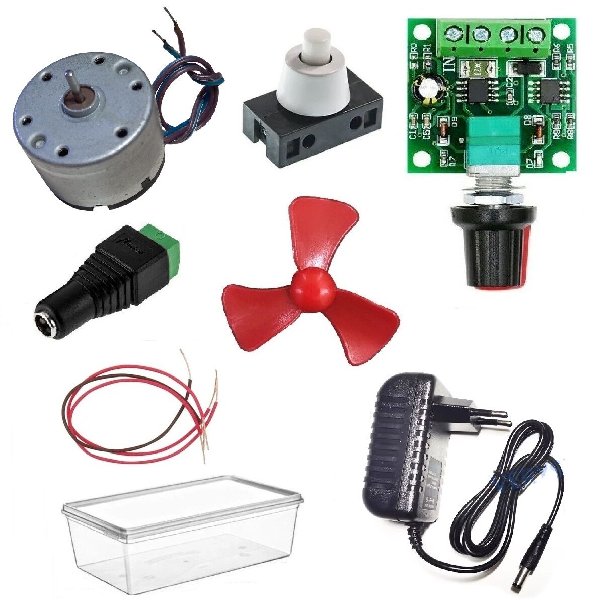 Kutulu 3 in 1 Basit Motor Deney Seti (3 Devre) - Öğrenci Elektrik Devresi