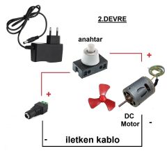 Kutulu 3 in 1 Güçlü Motor Deney Seti (3 Devre) - Öğrenci Elektrik Devresi