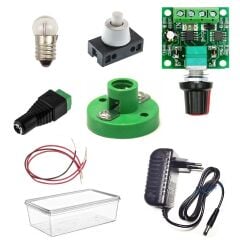 Kutulu 3 in 1 Basit Lamba ve Dimmer Deney Seti (3 Devre) - Öğrenci Elektrik Devresi