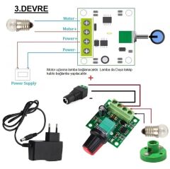 Kutulu 3 in 1 Basit Lamba ve Dimmer Deney Seti (3 Devre) - Öğrenci Elektrik Devresi