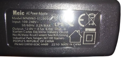 MN0063-E120050 12V 0.5A Modem ve Arduino Uyumlu Plastik Kasa Priz Tipi Adaptör