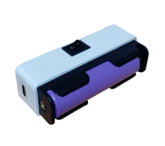 Mini Powerbank Tek Hücreli 18650 Li-Ion 3.7V Pil Type-C ile Şarj ve Mini USB Led Lamba