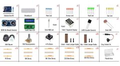 Kutulu Robotik Kodlama Arduino Uno Ekonomik Başlangıç Seti 26 Çeşit 148 Parça