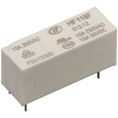 Hongfa HF118F 012-1Z1T 12V 10A 1C 5 Pin Minyatür Pcb Güç Rölesi - 5 Adet