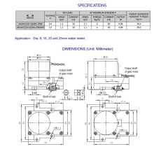 DC 3V 1.3 RPM 36G Tipi Akıllı Su Sayacı Vana Kontrol Motoru