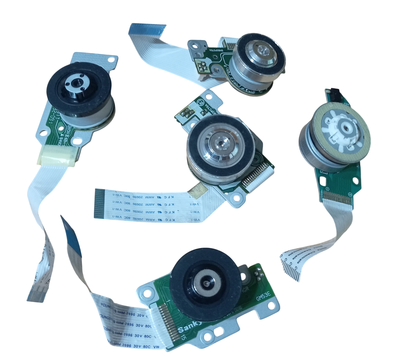 5 Adet Hall Effect Sensörlü Farklı Tip Fırçasız DVD/CD-Rom Motoru Flex Kablolu