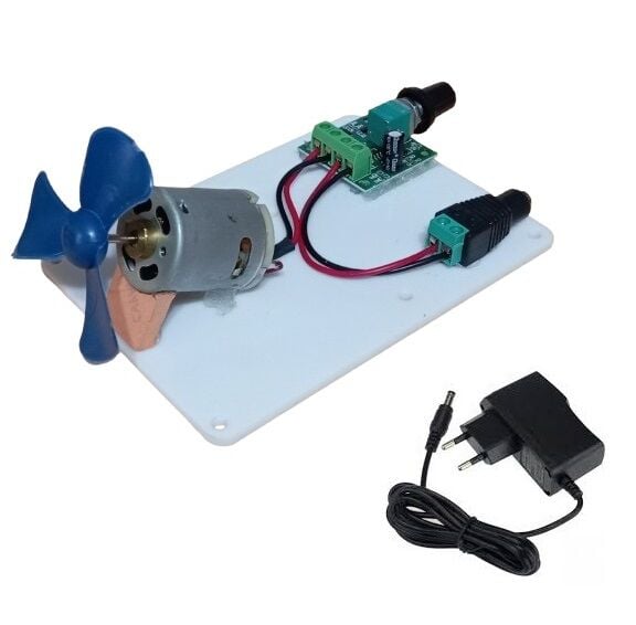 Pervaneli Motor Hızı Ayarlanabilen Adaptörlü Öğrenci Deney Devresi