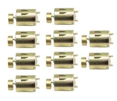 10 Adet DC 3V 5V Okul Deney Seti Elektrik Kuvvetli Titreşim Motoru