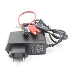 12W DC 12V 1000mA Kurşun Asit Kuru Akü Şarj Adaptörü Akü Takviye Cihazı Soketli Krokodilli