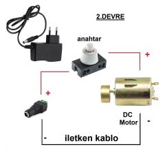 Kutulu 3 in 1 Titreşim Motoru Hız Kontrol Deney Seti (3 Devre) - Öğrenci Elektrik Devresi
