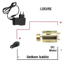 Kutulu 3 in 1 Titreşim Motoru Hız Kontrol Deney Seti (3 Devre) - Öğrenci Elektrik Devresi