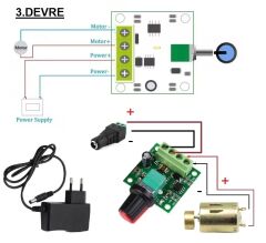 Kutulu 3 in 1 Titreşim Motoru Hız Kontrol Deney Seti (3 Devre) - Öğrenci Elektrik Devresi