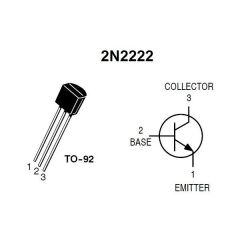 10 Adet 2N2222 2n2222 TO-92 Kılıf 0.8A 800mA 30V 0.5W 250MHz NPN Transistör