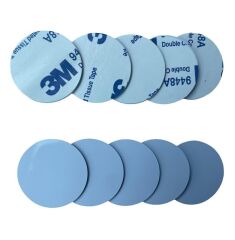 125kHz 25mm Çapında Madeni Para RFID Sticker Yapışkanlı Etiket EM4100 Salt Okunur - 10 Adet