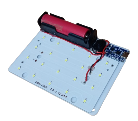 Şarjlı Yüksek Işık Lamba Aydınlatma El Feneri Öğrenci Deney Devresi