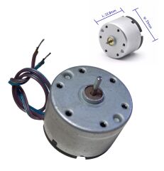 10 Adet 30cm Kablo Lehimli 6V DC Motor Hobi Oyuncak Elektrik Deney Motoru