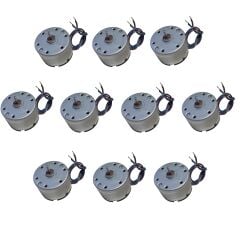 10 Adet 30cm Kablo Lehimli 6V DC Motor Hobi Oyuncak Elektrik Deney Motoru