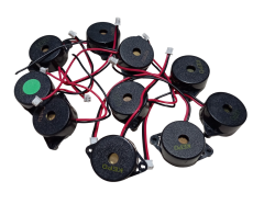 10 Adet KPI-G2210L DC 3-30V Devreli 22mm Kulaklı Piezo Buzzer Siyah 15mA 88dB