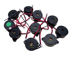 10 Adet KPI-G2210L DC 3-30V Devreli 22mm Kulaklı Piezo Buzzer Siyah 15mA 88dB