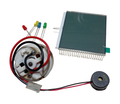 Elektrik Üreten Dinamo Motor (Parmak ile çevrilebilen) Led, Panel ve Buzzer Çalıştıran Hobi Deney Seti