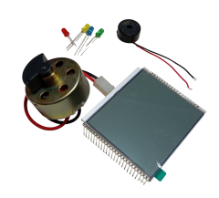 Elektrik Üreten Dinamo Motor (Parmak ile çevrilebilen) Led, Panel ve Buzzer Çalıştıran Hobi Deney Seti