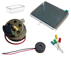 Elektrik Üreten Dinamo Motor (Parmak ile çevrilebilen) Led, Panel ve Buzzer Çalıştıran Hobi Deney Seti