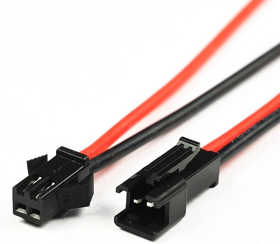 JST SM 2 Pinli 20cm Kablolu Konnektör Seti  22AWG Erkek-Dişi Takım Kablo Soketi