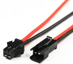 JST SM 2 Pinli 20cm Kablolu Konnektör Seti  22AWG Erkek-Dişi Takım Kablo Soketi