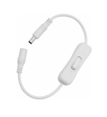 Anahtarlı DC Adaptör Güç Bağlantı Uzatma Kablosu 20cm Beyaz