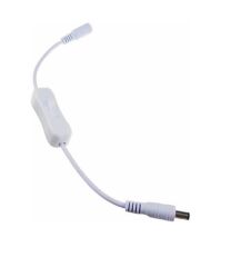 Anahtarlı DC Adaptör Güç Bağlantı Uzatma Kablosu 20cm Beyaz