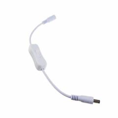 Anahtarlı DC Adaptör Güç Bağlantı Uzatma Kablosu 20cm Beyaz