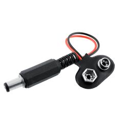 9V Pil Barrel Dönüştürücü Güç Kablo Jaklı Pil Başlığı - T Type