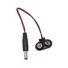 10 Adet 9V Pil Barrel Dönüştürücü Güç Kablo Jaklı Pil Başlığı - T Type