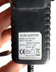 12V 1.2A Modem ve Arduino Uyumlu Plastik Kasa Priz Tipi Adaptör HJ-120120E