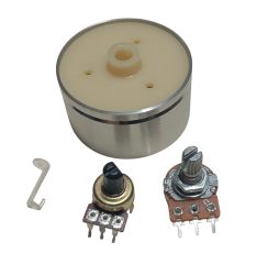 6 Adet Alüminyum Ses Kontrol Pot Başlığı 44x24mm Gümüş 6mm D Tip ve Tırtıl Mile Uygun