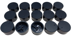 15 Adet Plastik Siyah Ses Kontrol Pot Başlığı 35x18mm 6mm D Tip Mile Uygun