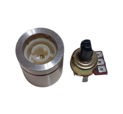 10 Adet Alüminyum Ses Kontrol Gümüş Pot Başlığı 20x22mm 6mm D Tip Mile Uygun