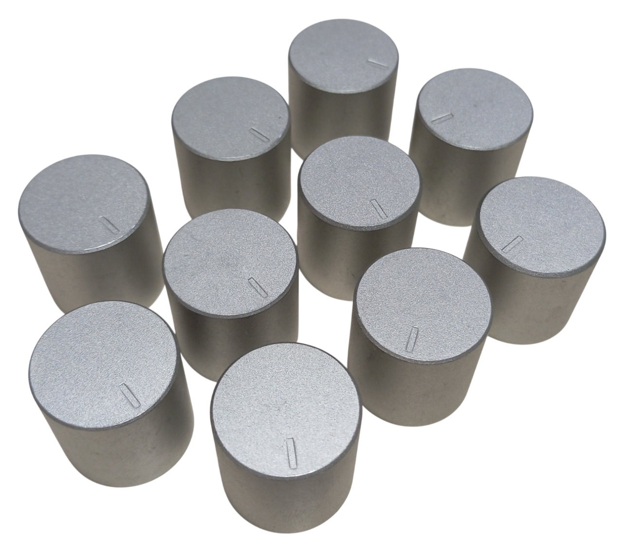 10 Adet Plastik Ses Kontrol Gri Pot Başlığı 20x22mm 6mm D Tip Mile Uygun