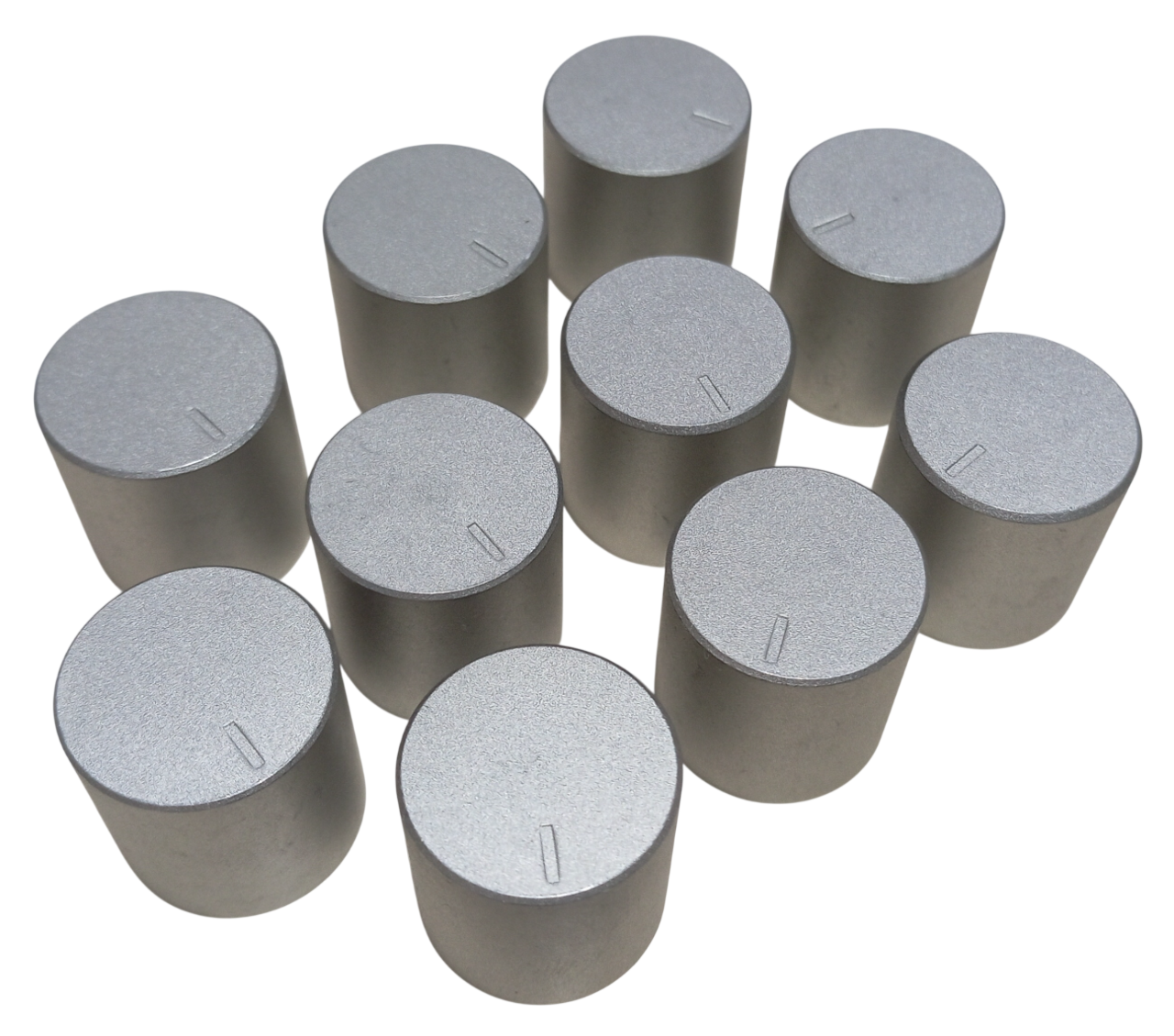 10 Adet Plastik Ses Kontrol Gri Pot Başlığı 20x22mm 6mm D Tip Mile Uygun