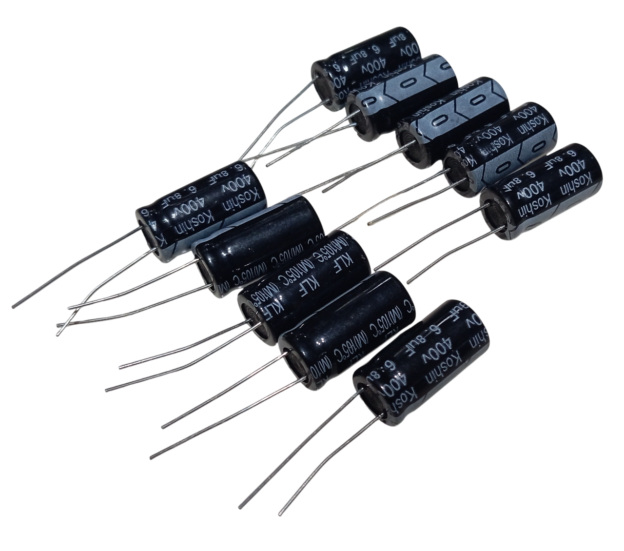 10 Adet 6.8uF 400V Elektrolitik Kondansatör 10x20mm