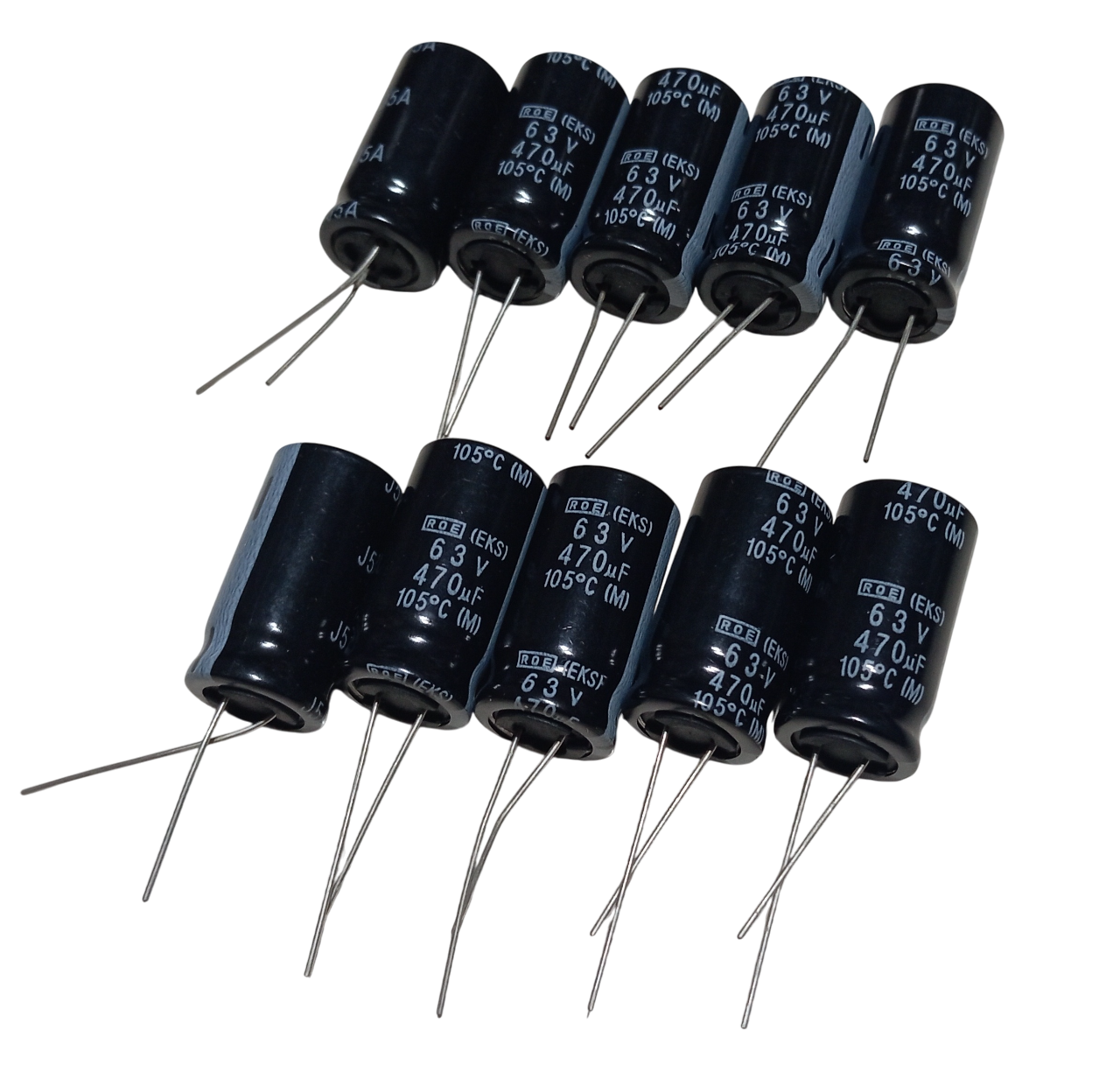 10 Adet 470uF 63V Elektrolitik Kondansatör 13x25mm