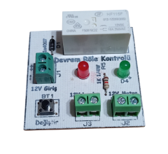 İlk Devrem Adaptörlü Motorlu Lambalı Röle Kontrol Devresi - Monteli