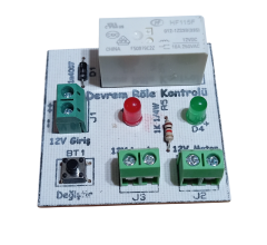 İlk Devrem Adaptörlü Motorlu Lambalı Röle Kontrol Devresi - Monteli
